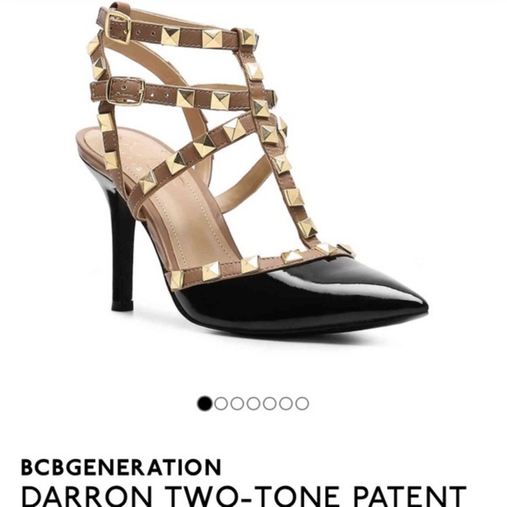 BCBG two toned studded heels. BRAND NEW!